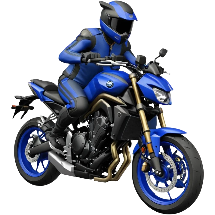 Yamaha MT-07 motorcycle dynamic riding pose emoji