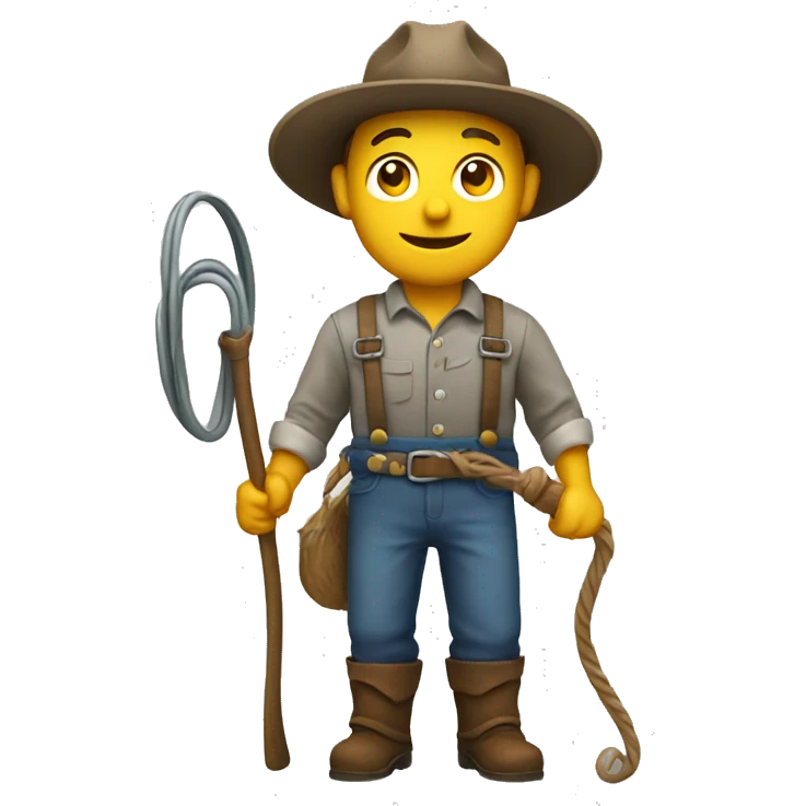 Farmer with a whip emoji