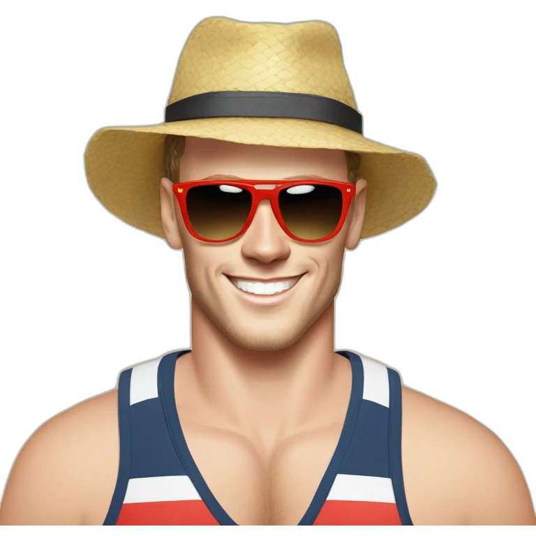 Jonathan Toews as a beach bum emoji