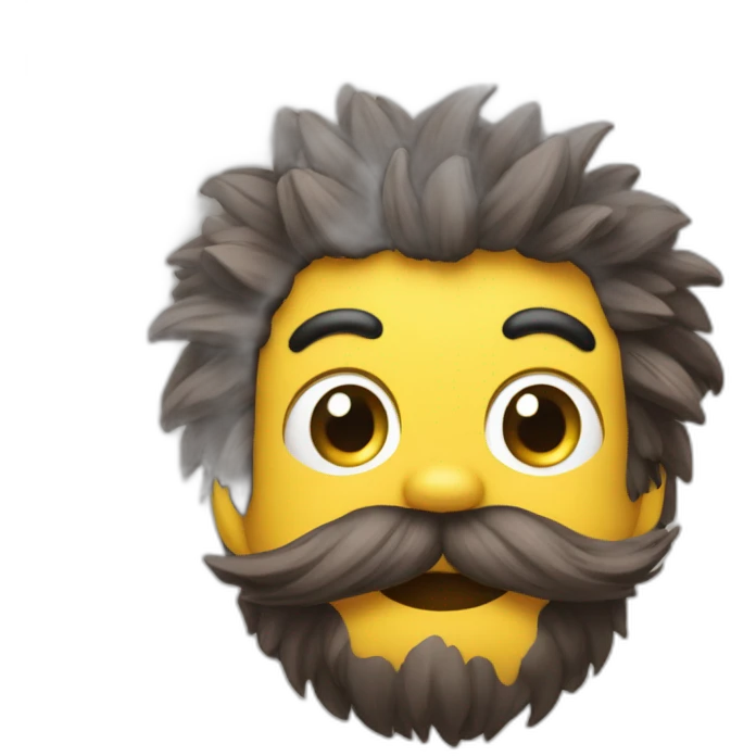 Moustachu avec cheveux sur le côté emoji