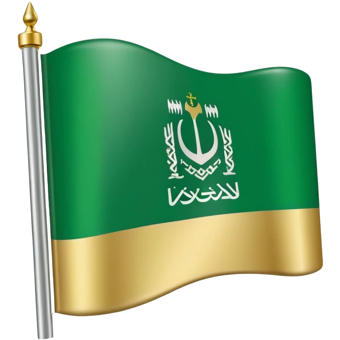 Saudi Arabian flag with microchip emoji