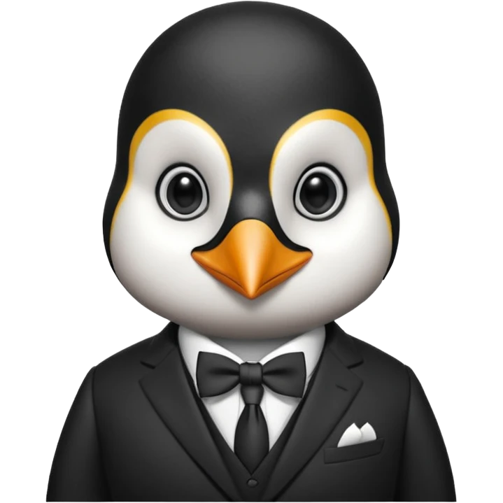 create a genius penguin wearing a classic Dior suite emoji