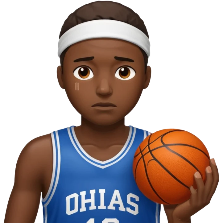 tired basketball player, sweating a lot emoji