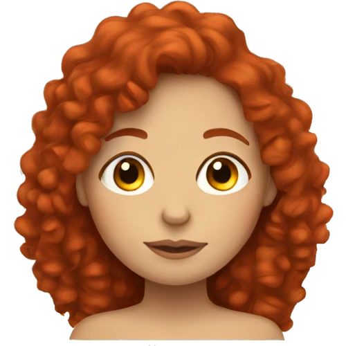 girl with red curly hair sleeps emoji
