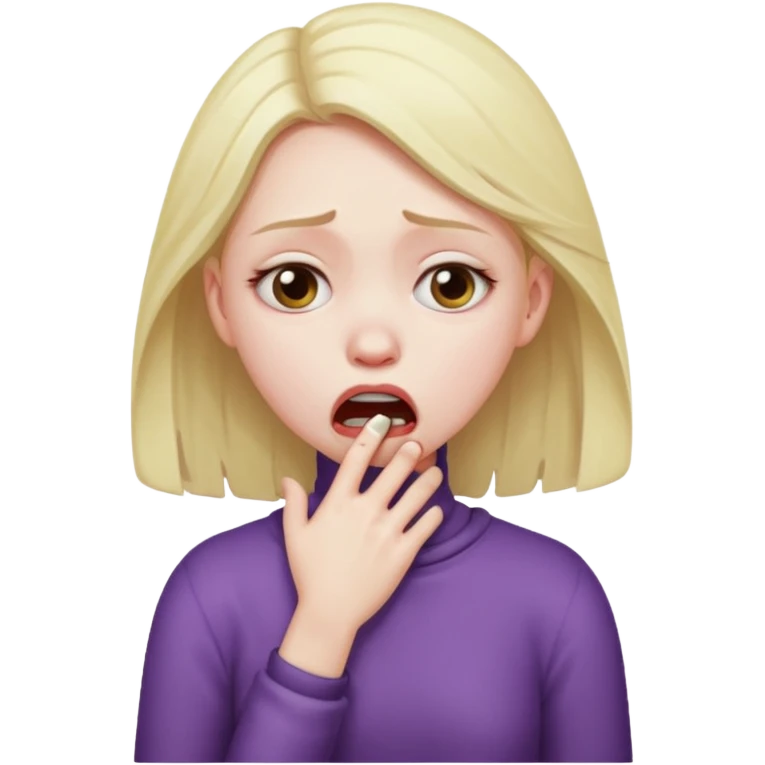 girl choking herself emoji