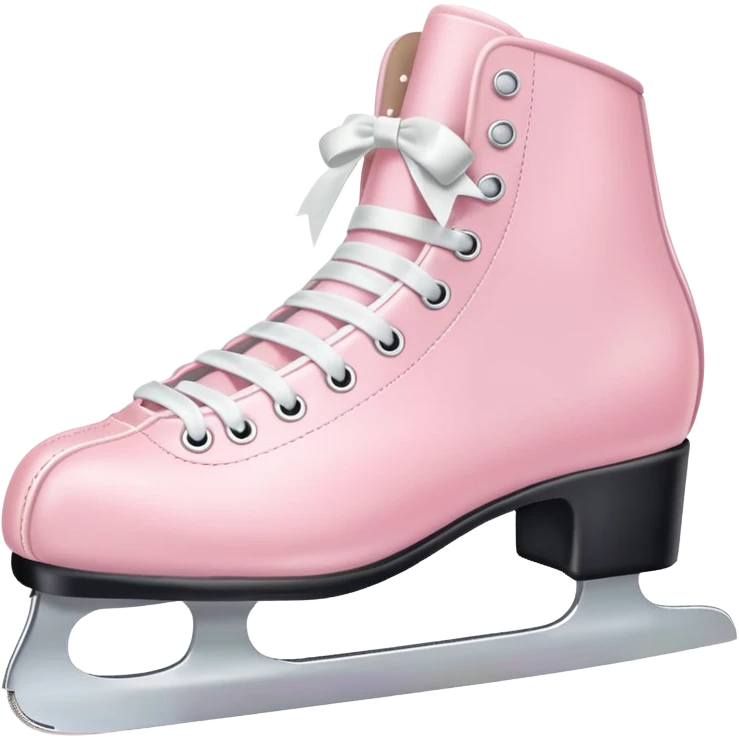 pastel pink ice skates with bow emoji