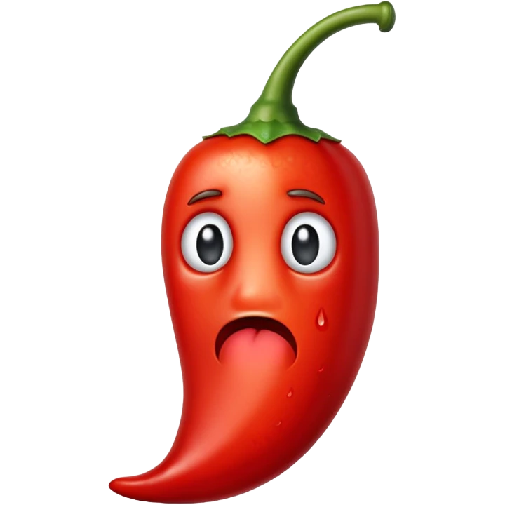 Hot pepper crying emoji