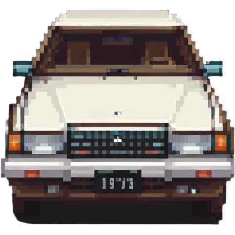 Toyota Crown 1980s model, vintage Japanese luxury sedan emoji