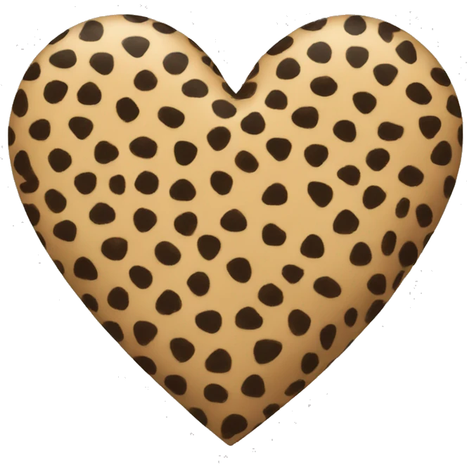 a heart with cheetah print emoji