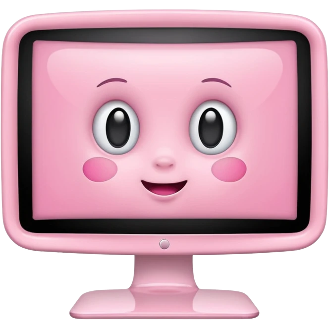 baby pink curved monitor emoji