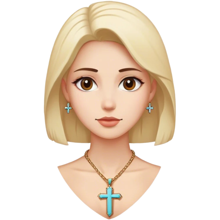 woman neck cross emoji