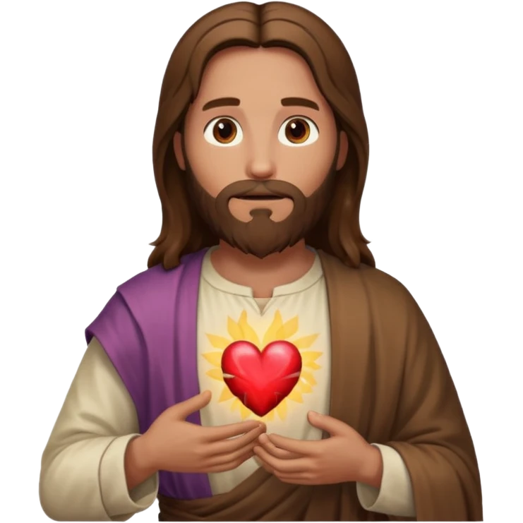 Jesus Cristo com coração emoji