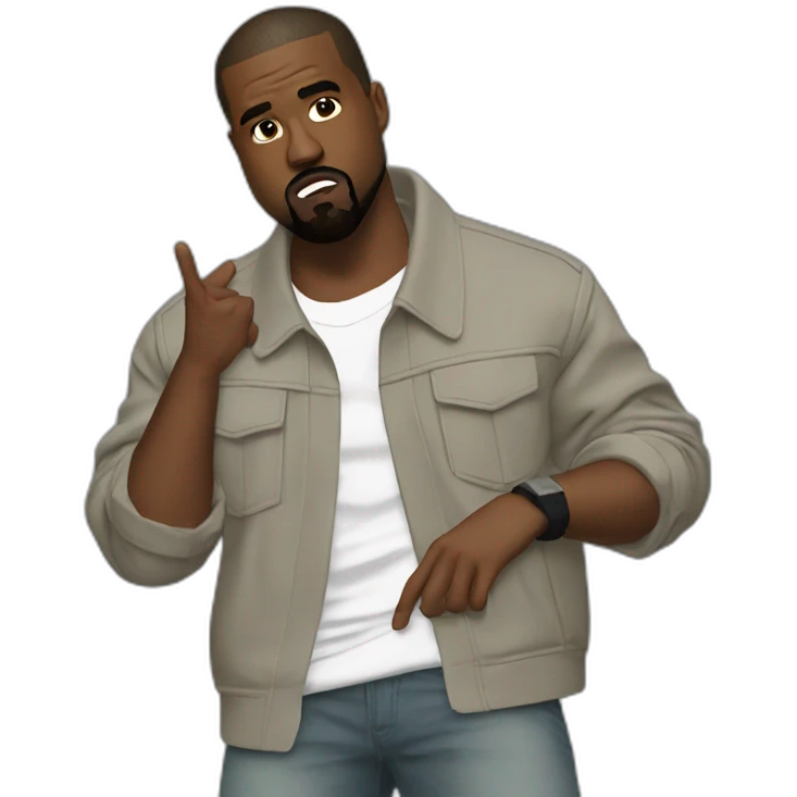 kanye west in jojo pose emoji