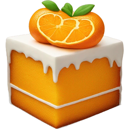 Orange heart cake emoji
