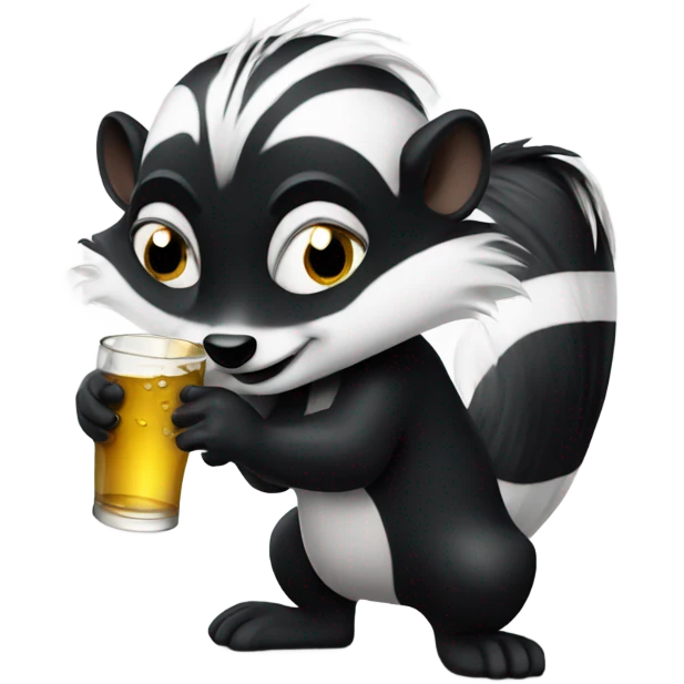 Drunk skunk emoji