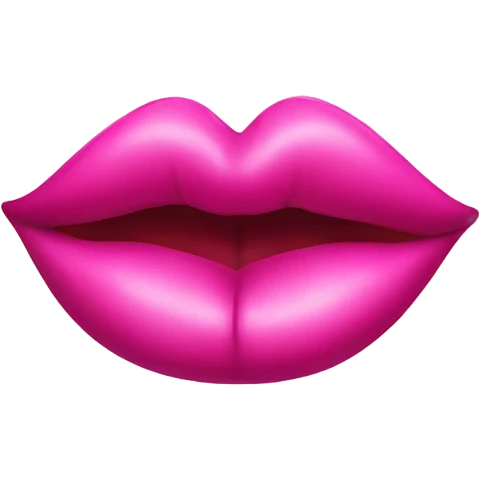 Pink kiss emoji