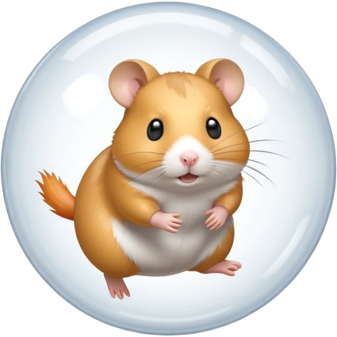 Hamster running away in a ball emoji
