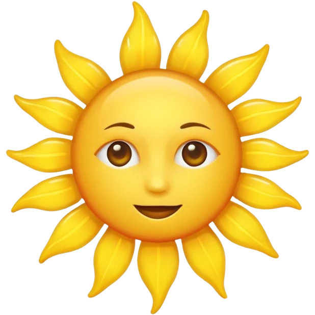 Sun, no face emoji