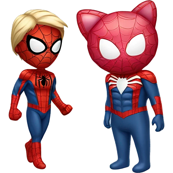 Spiderman and hello kitty emoji