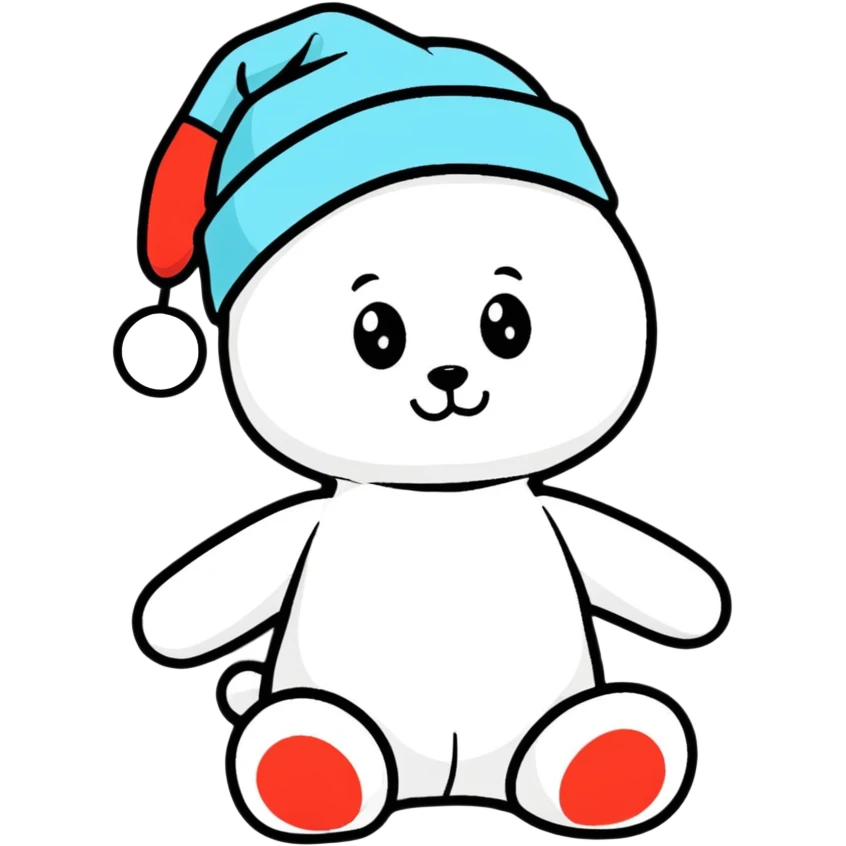 Royal blue Peanut beanie baby emoji