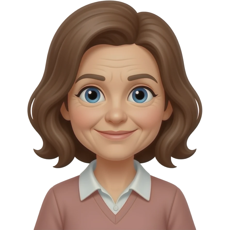 grandma with brown hair emoji