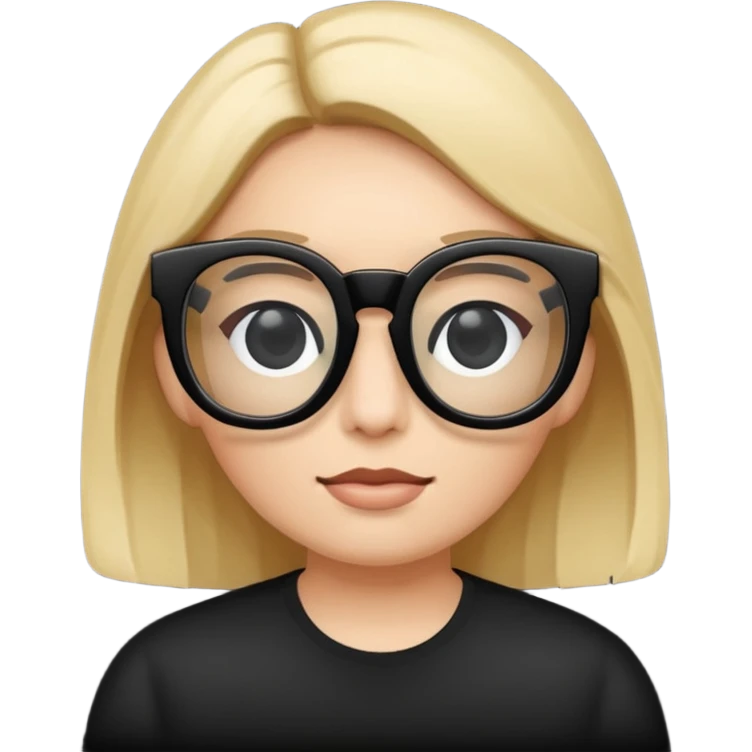 Black glasses emoji