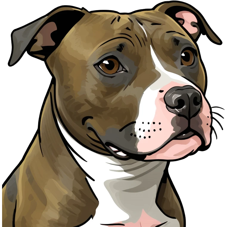 Only brindle Pit Bull Staffordshire Bull Terrier emoji