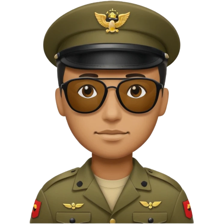 soldier wtih black sunglasses  emoji