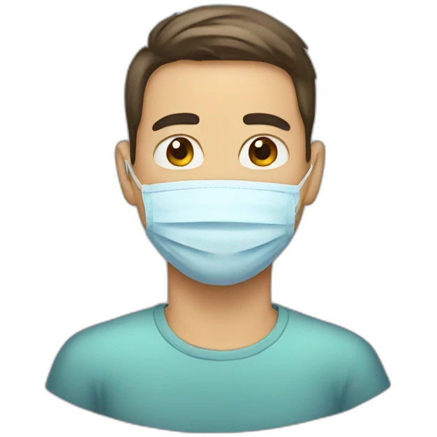 man with face mask emoji emoji