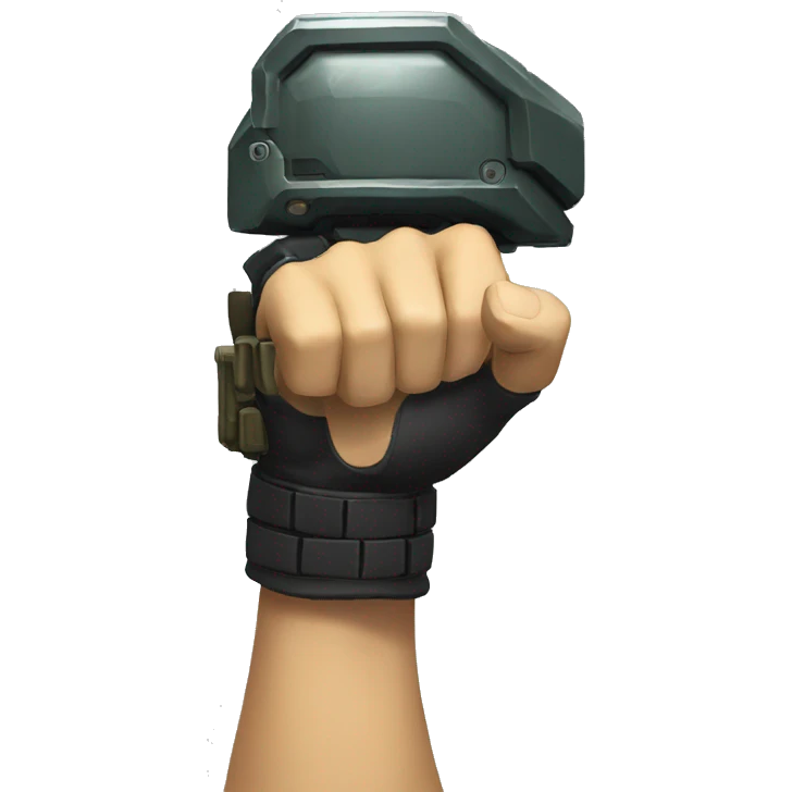 helldivers 2 salute arm forward making a fist emoji