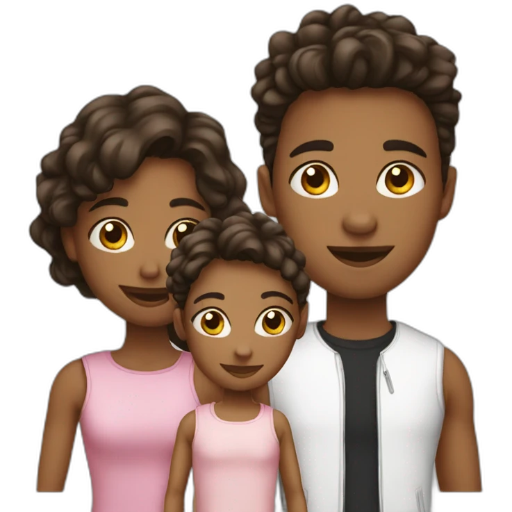 2 girls with 1 boy friend group  emoji