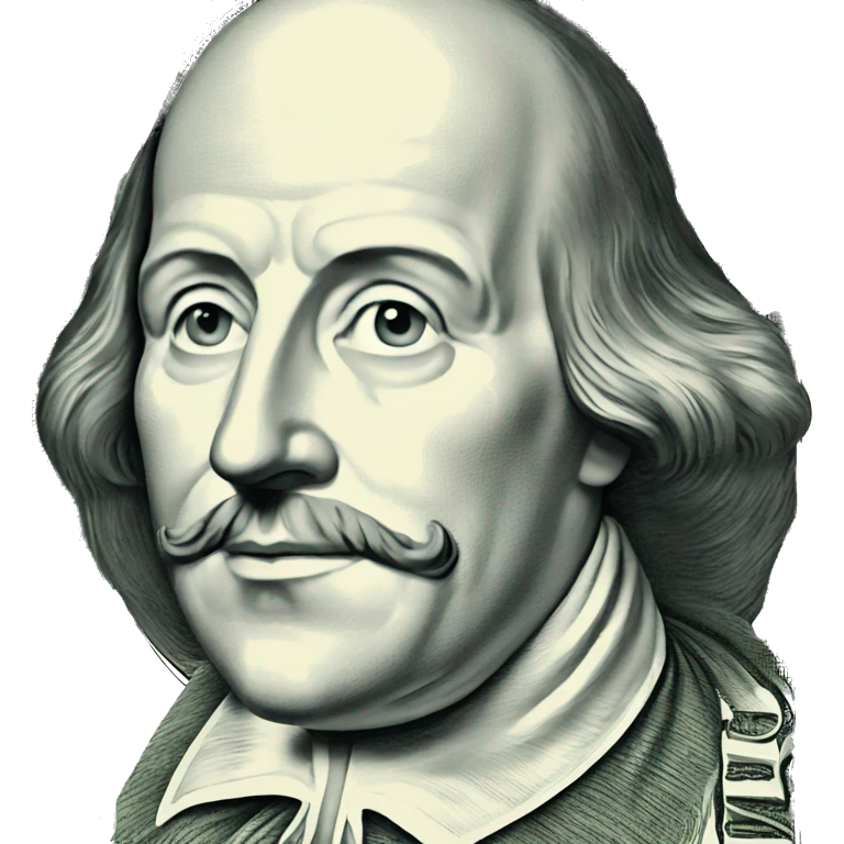 shakespeare dollar bill emoji