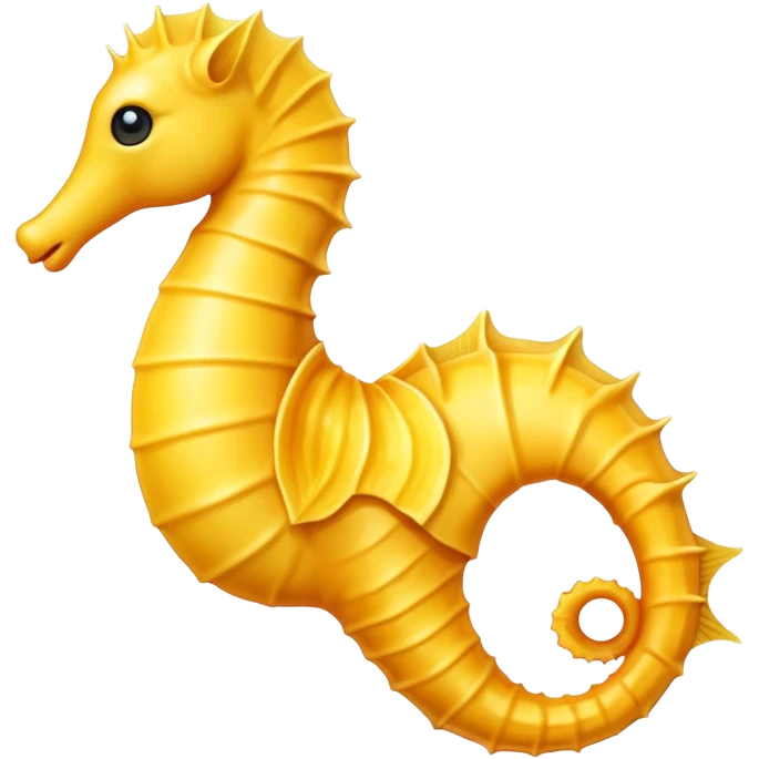 Yellow sea horse facing left emoji