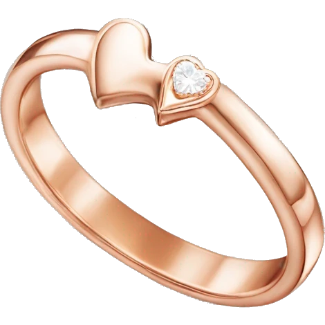 Verlobungsring Roségold mit Herzdiamant emoji