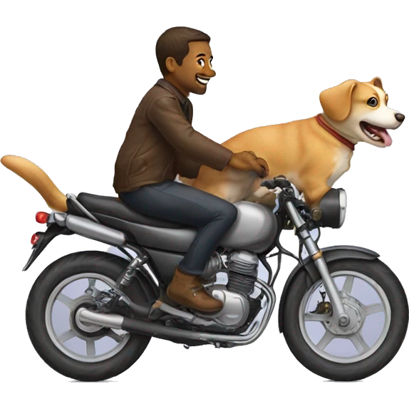 Dog riding cat emoji