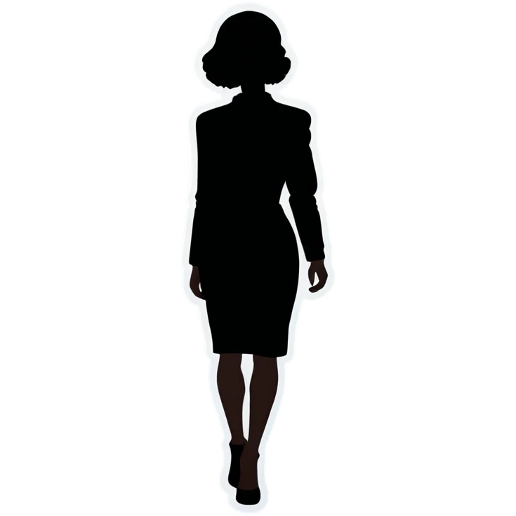 Leopard print silhouette of woman emoji