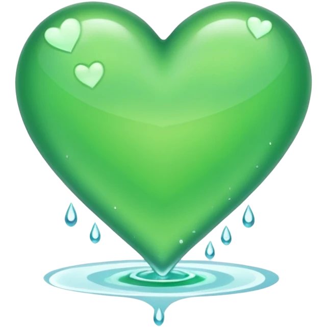 Corazón verde agua emoji