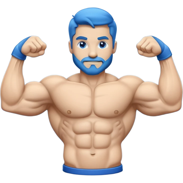 blue bicep emoji emoji