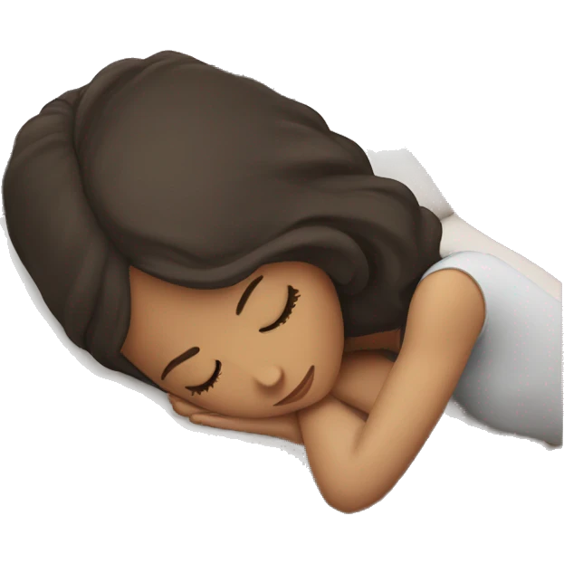 Brunette girl sleeping emoji
