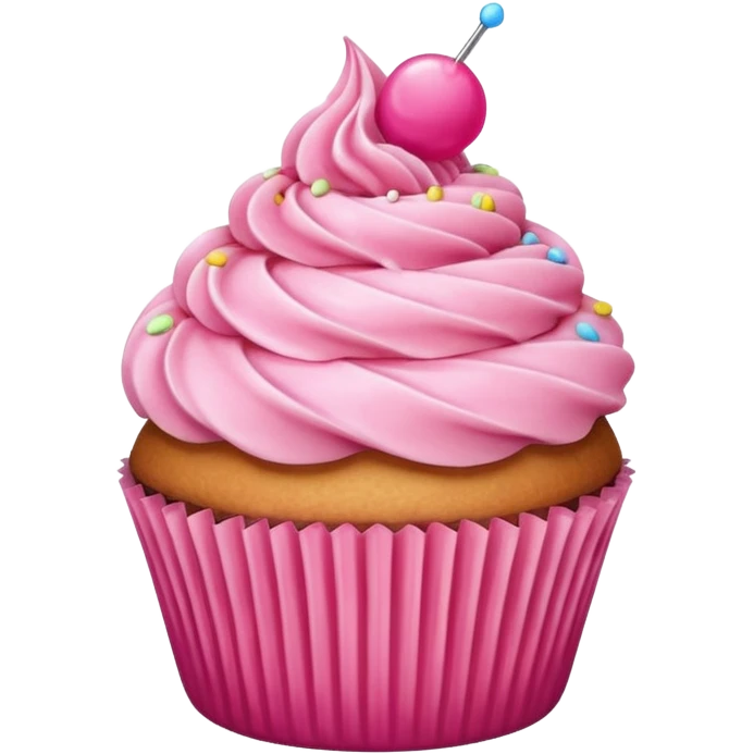 Cupcake with pink icing emoji