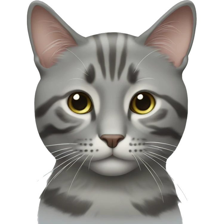 кот сфинкс серый с белым зеленые глаза emoji