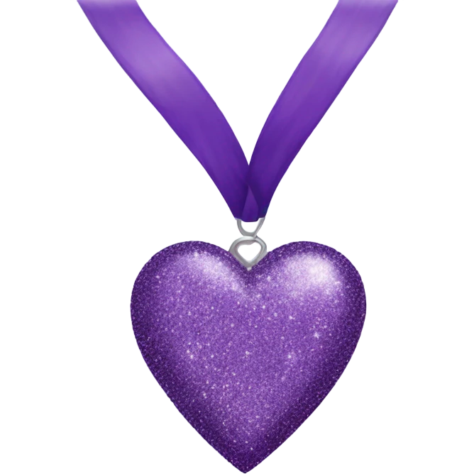 Purple Heart with glitter  emoji