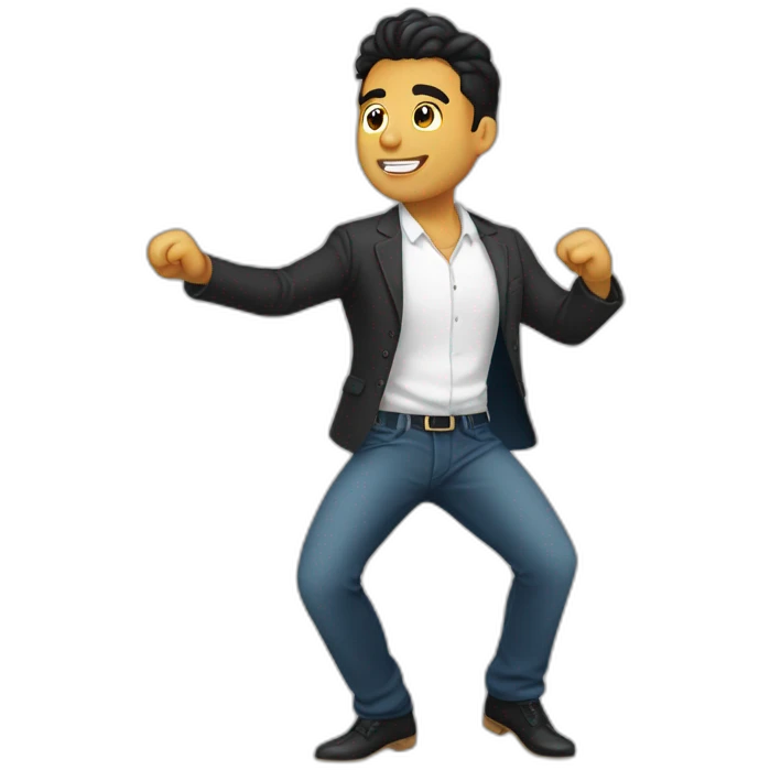Cristian Rojas Zuñiga bailando emoji