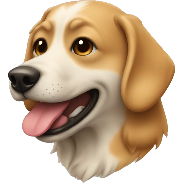 Kissing dog emoji