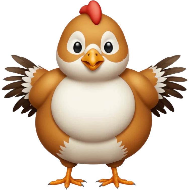 Fat chicken emoji