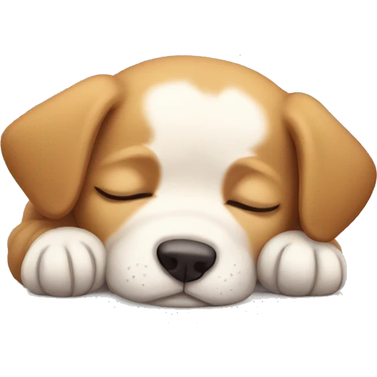 puppy sleeping emoji