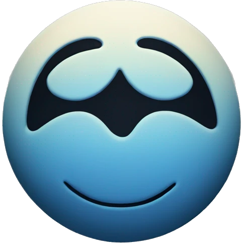 A blue moon emoji