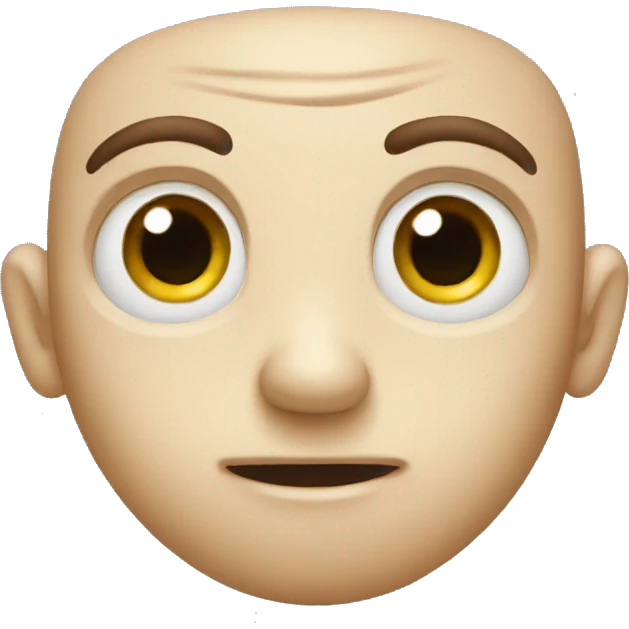 small head very big eyes emoji
