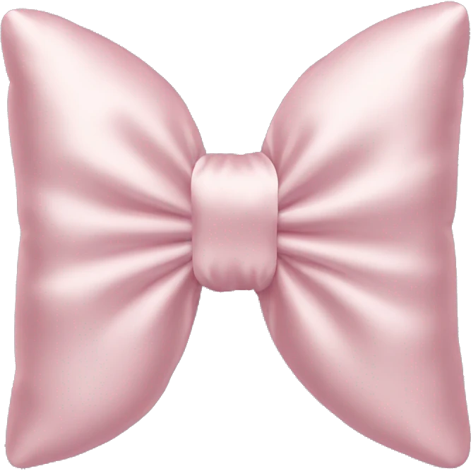 Light pink silk bow shaped pillow  emoji