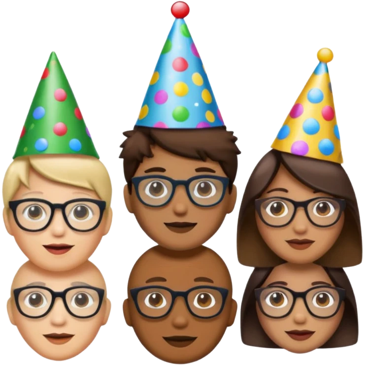 pand with party hats and opticals emoji
